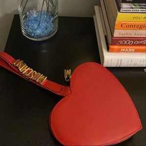 Vintage Moschino Heart Clutch Bag